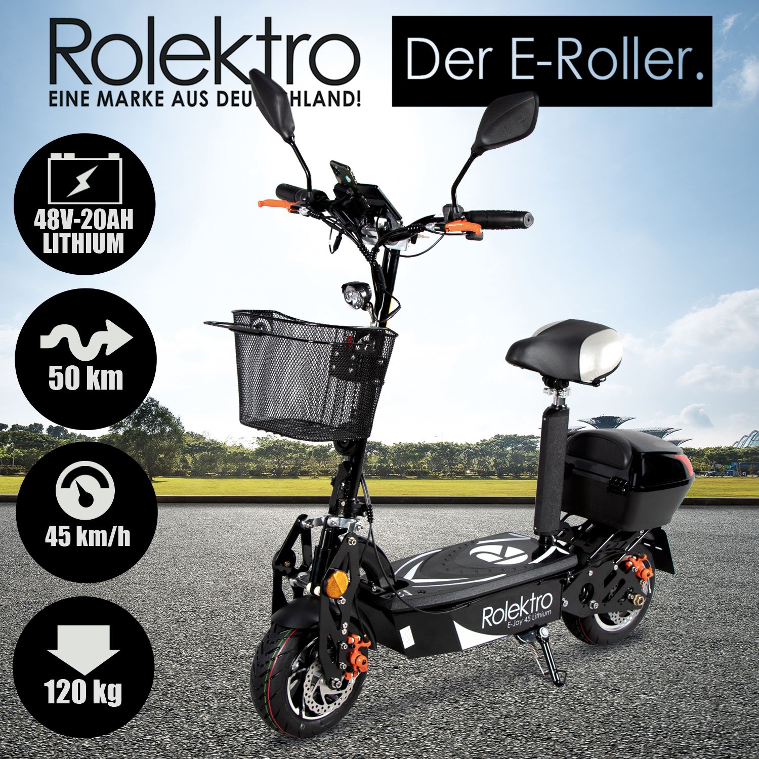 E-Joy 45 Lithium, Schwarz, 45 km/h