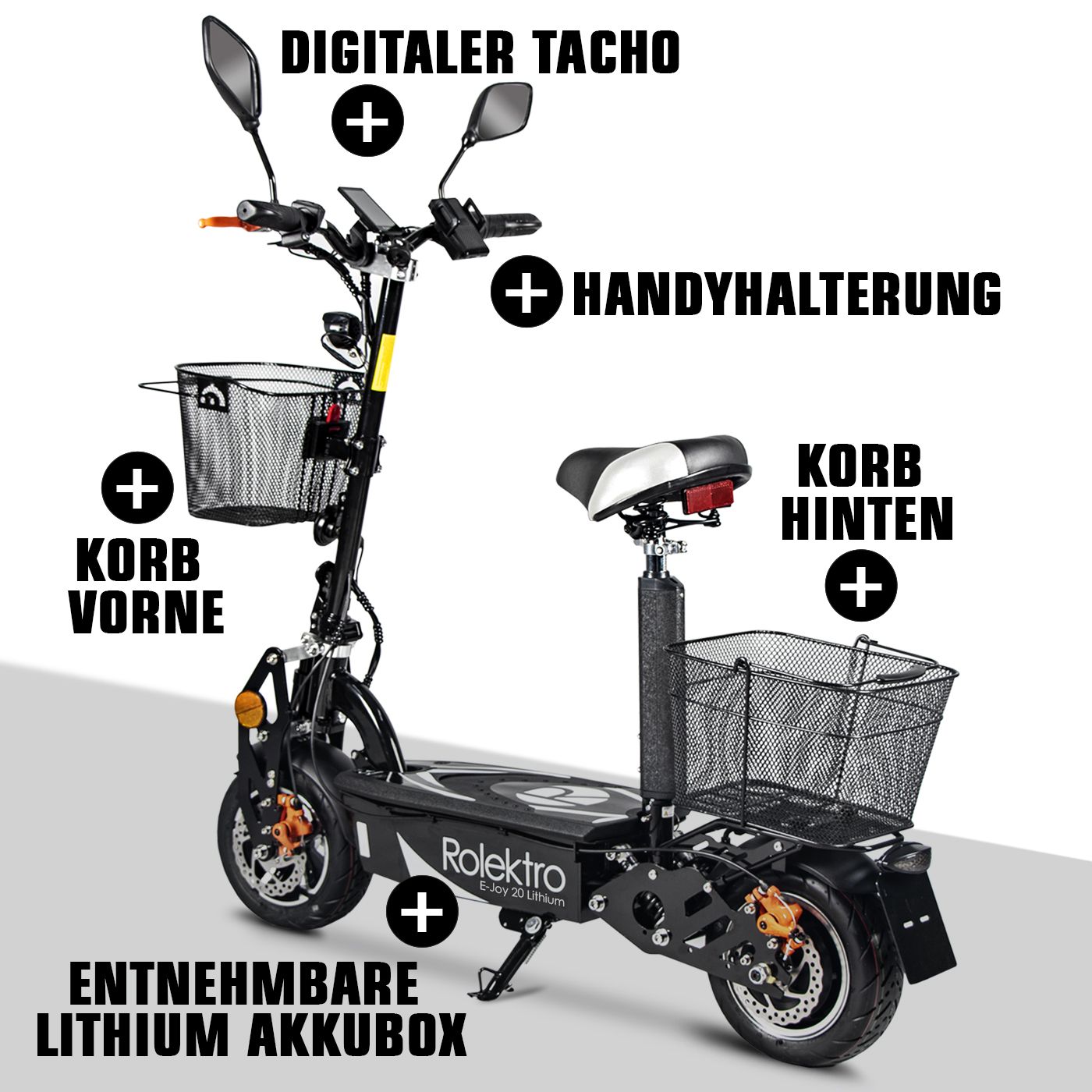 E-Joy 20 Lithium, Schwarz, 20 km/h