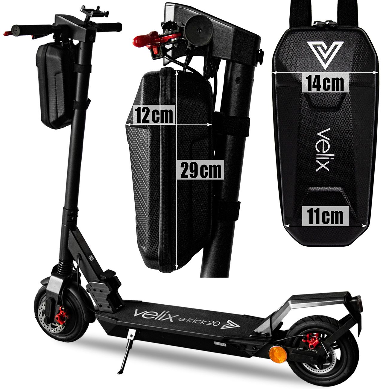 E-Scooter Velix mit Tasche 20kmh 30-40 km