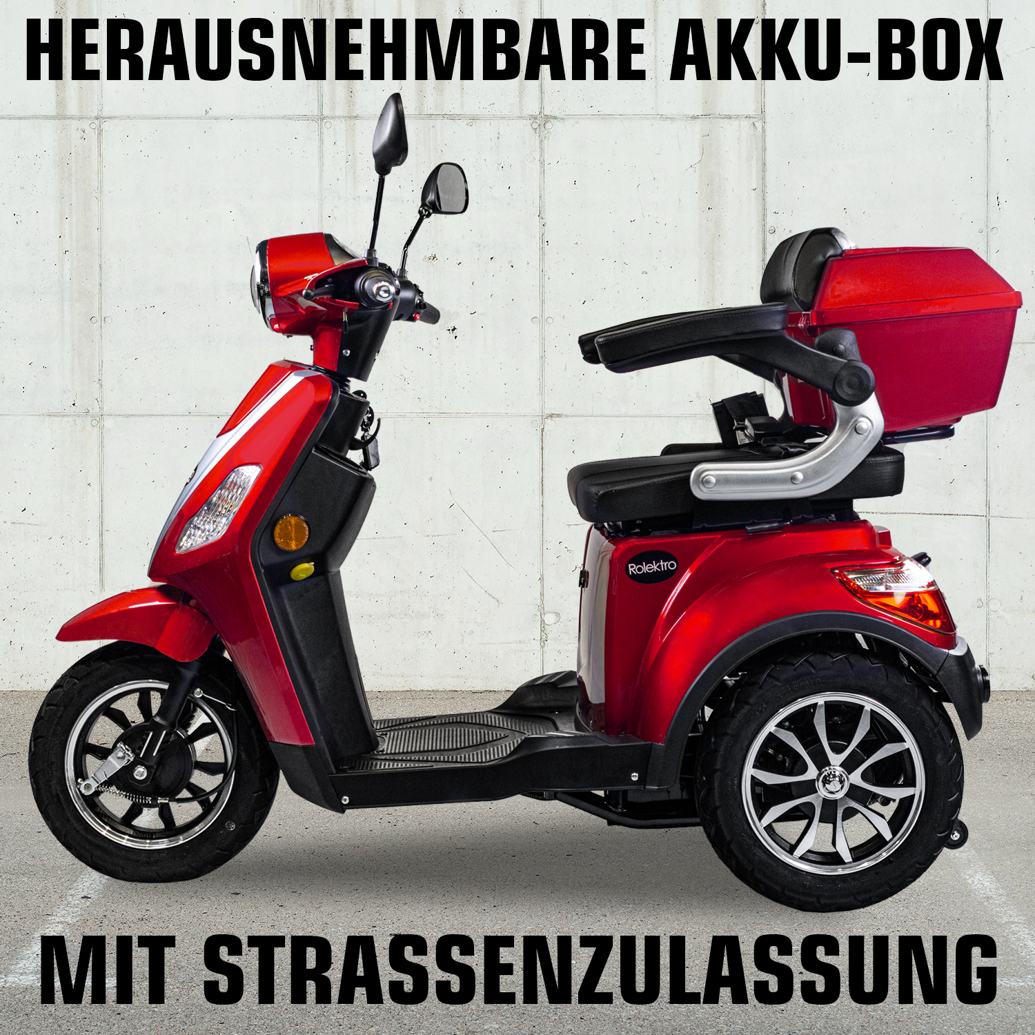 E-Trike 25 V.3 Lithium, Rot, 25 km/h