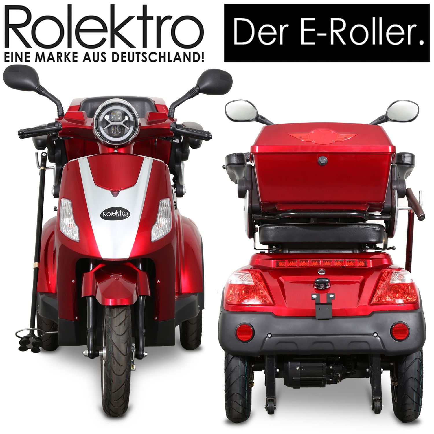 E-Trike 15 V.2 Blei-Gel, Rot, 15 km/h