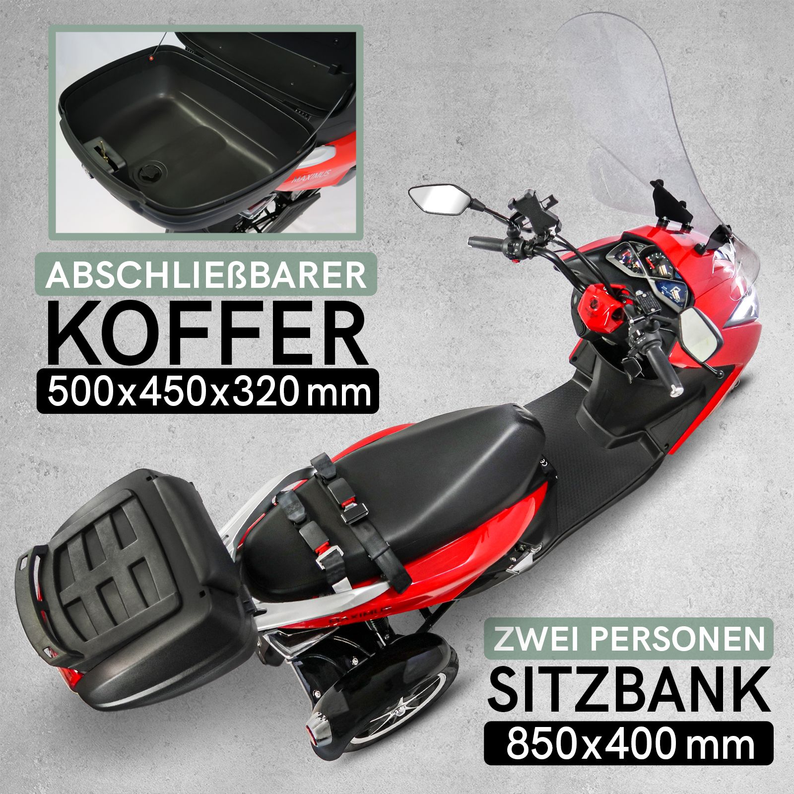 E-Roller Maximus , 2x Lithium, 25 kmh