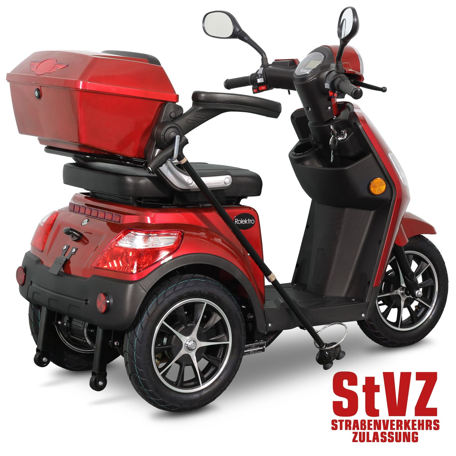 E-Trike 15 V.2 Blei-Gel, Rot, 15 km/h